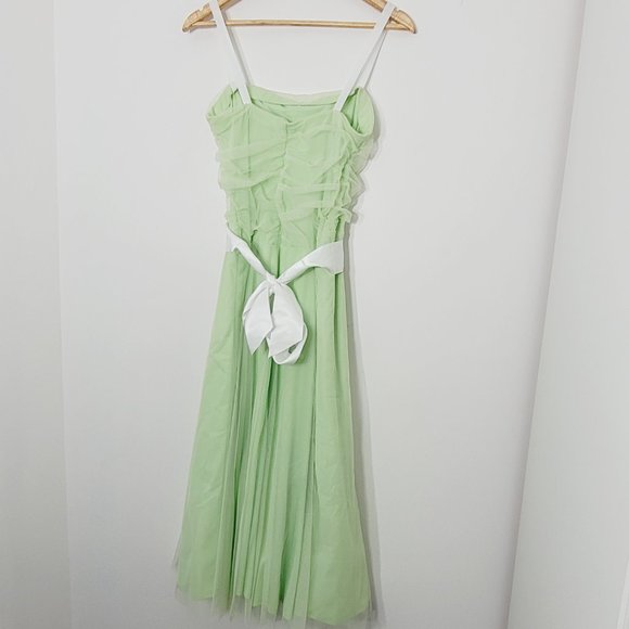 Handmade Dresses Vintage Aline Semi Formal Prom Dress Midi Length